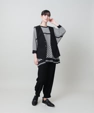 RHJHE03540 HIROKO KOSHINO(ヒロココシノ) ノーブルラインデザインベスト /日本製/洗える ベージュ