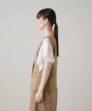 RHJHE03540 HIROKO KOSHINO(ヒロココシノ) ノーブルラインデザインベスト /日本製/洗える ベージュ