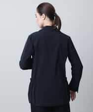 RHJLB51690 HIROKO KOSHINO(ヒロココシノ) ギャザーポイントストレッチジャケット ブラック