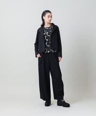 RHJLF33720 HIROKO KOSHINO(ヒロココシノ) 格子柄アクセントダンボールジャケット /洗える ブラック