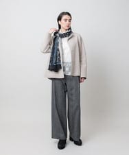 RHJVH02160 HIROKO KOSHINO(ヒロココシノ) ウールカシミヤダブルフェイスショートコート ベージュ