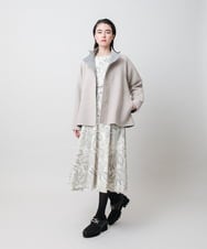 RHJVH02160 HIROKO KOSHINO(ヒロココシノ) ウールカシミヤダブルフェイスショートコート ベージュ