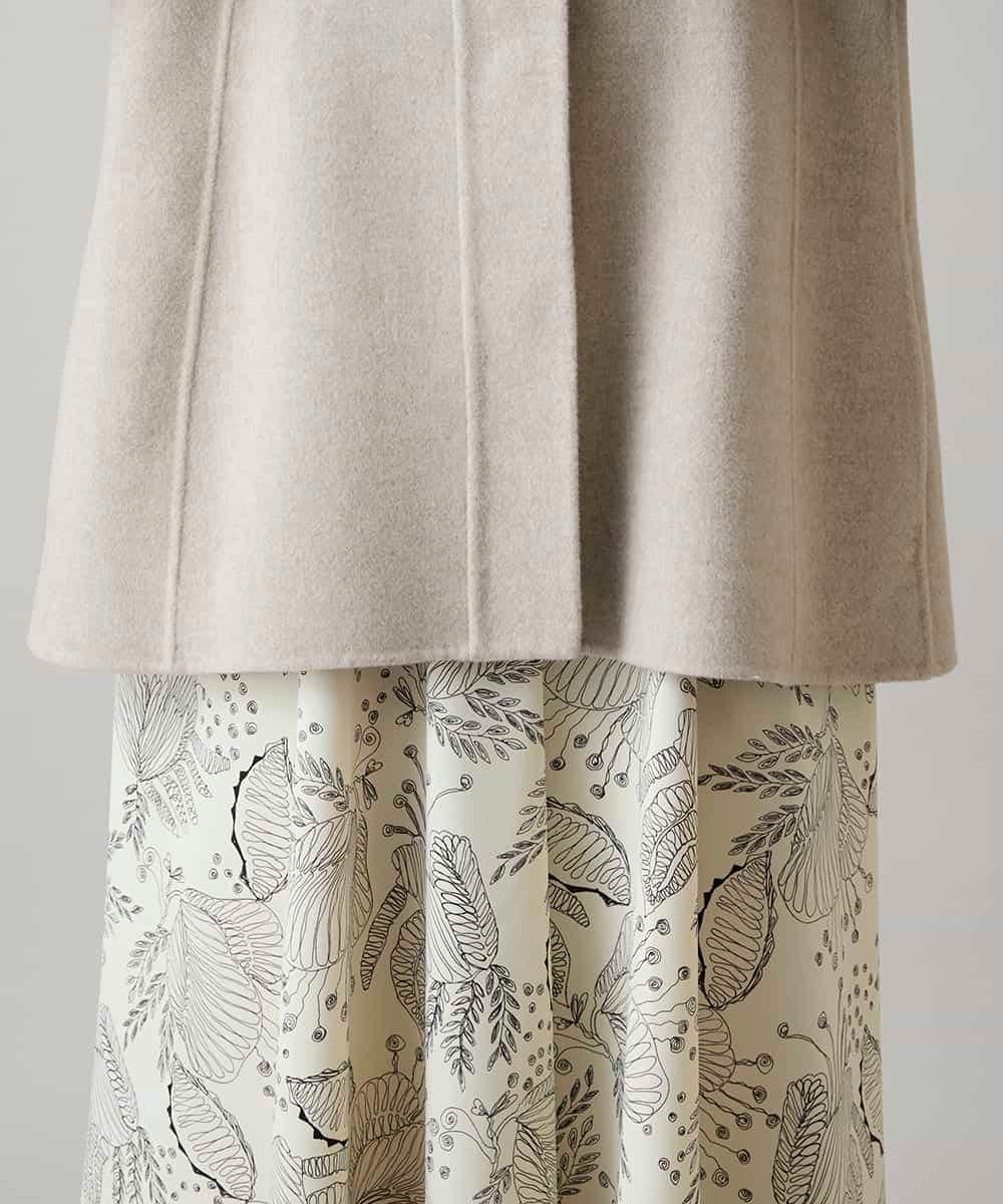 RHJVH02160 HIROKO KOSHINO(ヒロココシノ) ウールカシミヤダブルフェイスショートコート ベージュ