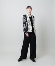 RHJXF78120 HIROKO KOSHINO(ヒロココシノ) ボタニカルモダンジャケット /日本製 アイボリー