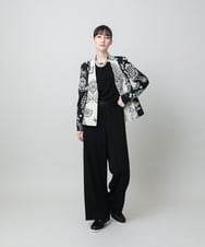 RHJXF78120 HIROKO KOSHINO(ヒロココシノ) ボタニカルモダンジャケット /日本製 アイボリー