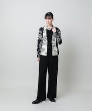 RHJXF78120 HIROKO KOSHINO(ヒロココシノ) ボタニカルモダンジャケット /日本製 アイボリー