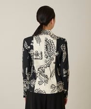 RHJXF78120 HIROKO KOSHINO(ヒロココシノ) ボタニカルモダンジャケット /日本製 アイボリー