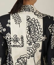 RHJXF78120 HIROKO KOSHINO(ヒロココシノ) ボタニカルモダンジャケット /日本製 アイボリー