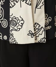 RHJXF78120 HIROKO KOSHINO(ヒロココシノ) ボタニカルモダンジャケット /日本製 アイボリー