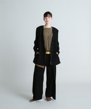 RHJXS21110 HIROKO KOSHINO(ヒロココシノ) 【日本製】トロンプルイユデザインジャケット ブラック