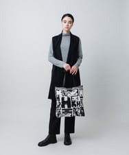 RHKAD01360 HIROKO KOSHINO(ヒロココシノ) HKロゴハイネックインナープルオーバー/日本製/洗える ライトグレー