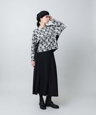 RHKAD05490 HIROKO KOSHINO(ヒロココシノ) HKフラワーロゴジャカードニットプルオーバー/日本製 ブルー