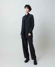 RHKAE11450 HIROKO KOSHINO(ヒロココシノ) アシンメトリードレープデザインチュニック /日本製 ダークグレー