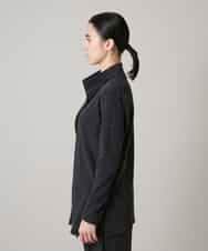 RHKAE11450 HIROKO KOSHINO(ヒロココシノ) アシンメトリードレープデザインチュニック /日本製 ダークグレー