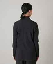 RHKAE11450 HIROKO KOSHINO(ヒロココシノ) アシンメトリードレープデザインチュニック /日本製 ダークグレー