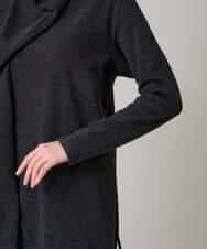 RHKAE11450 HIROKO KOSHINO(ヒロココシノ) アシンメトリードレープデザインチュニック /日本製 ダークグレー