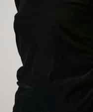 RHKAE13270 HIROKO KOSHINO(ヒロココシノ) フロッキーチュールギャザーポイントカットソー/日本製/洗える ブラック