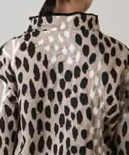 RHKAE14630 HIROKO KOSHINO(ヒロココシノ) 膨れジャカードデザインニットプルオーバー/日本製 ベージュ