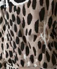 RHKAE14630 HIROKO KOSHINO(ヒロココシノ) 膨れジャカードデザインニットプルオーバー/日本製 ベージュ