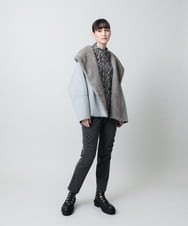 RHKAE17450 HIROKO KOSHINO(ヒロココシノ) ブロックアートプリントジャージーカットソー/日本製/洗える ベージュ