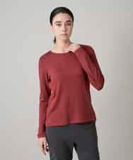 RHKAF23240 HIROKO KOSHINO(ヒロココシノ) ラメジャージーベーシックカットソー レッド