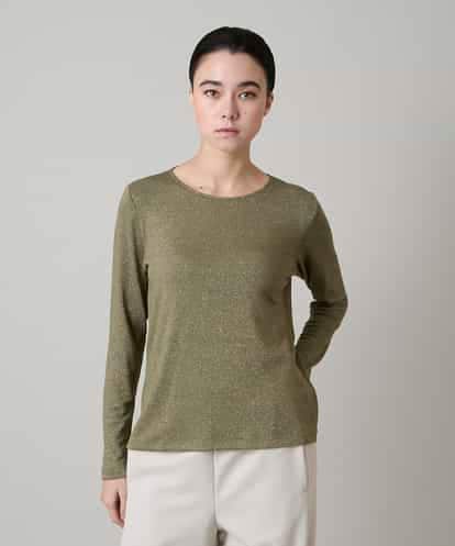 RHKAF23240 HIROKO KOSHINO ラメジャージーベーシックカットソー