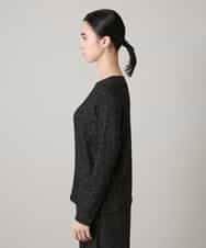 RHKAF23240 HIROKO KOSHINO(ヒロココシノ) ラメジャージーベーシックカットソー ブラック