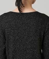 RHKAF23240 HIROKO KOSHINO(ヒロココシノ) ラメジャージーベーシックカットソー ブラック