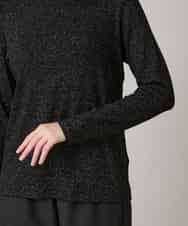 RHKAF23240 HIROKO KOSHINO(ヒロココシノ) ラメジャージーベーシックカットソー ブラック