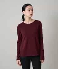 RHKAF24240 HIROKO KOSHINO(ヒロココシノ) ニットジャージープルオーバー/日本製/洗える パープル