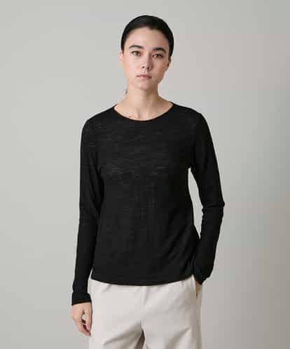 RHKAF25240 HIROKO KOSHINO リバーガーゼロングスリーブカットソー/日本製