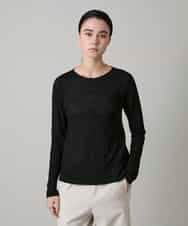 RHKAF25240 HIROKO KOSHINO(ヒロココシノ) リバーガーゼロングスリーブカットソー/日本製 ブラック