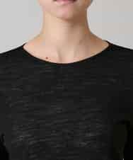 RHKAF25240 HIROKO KOSHINO(ヒロココシノ) リバーガーゼロングスリーブカットソー/日本製 ブラック