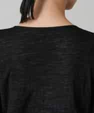 RHKAF25240 HIROKO KOSHINO(ヒロココシノ) リバーガーゼロングスリーブカットソー/日本製 ブラック