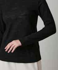 RHKAF25240 HIROKO KOSHINO(ヒロココシノ) リバーガーゼロングスリーブカットソー/日本製 ブラック