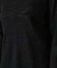 RHKAF25240 HIROKO KOSHINO(ヒロココシノ) リバーガーゼロングスリーブカットソー/日本製 ブラック