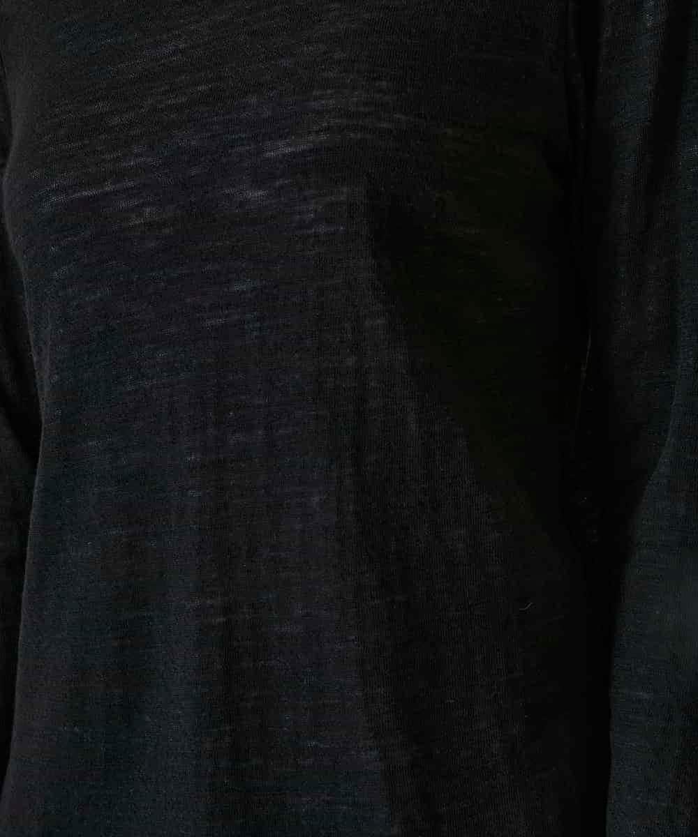 RHKAF25240 HIROKO KOSHINO(ヒロココシノ) リバーガーゼロングスリーブカットソー/日本製 ブラック