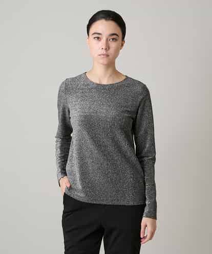 RHKAF27240 HIROKO KOSHINO シャイニーラメジャージーカットソー/日本製/洗える