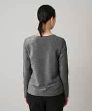 RHKAF27240 HIROKO KOSHINO(ヒロココシノ) シャイニーラメジャージーカットソー/日本製/洗える グレー