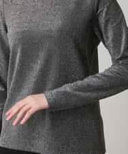 RHKAF27240 HIROKO KOSHINO(ヒロココシノ) シャイニーラメジャージーカットソー/日本製/洗える グレー