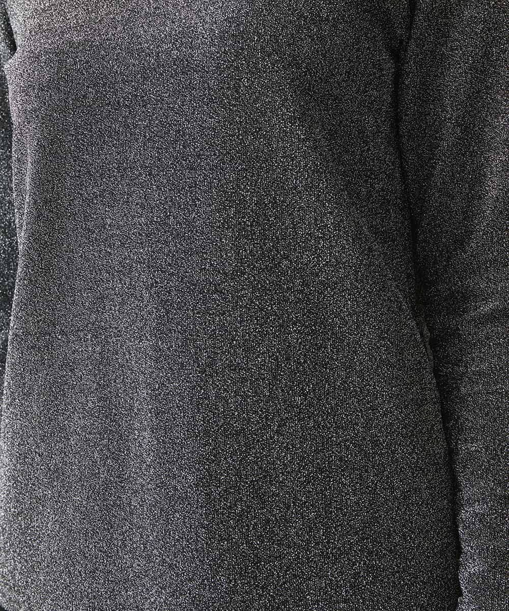 RHKAF27240 HIROKO KOSHINO(ヒロココシノ) シャイニーラメジャージーカットソー/日本製/洗える グレー