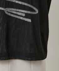 RHKAF30390 HIROKO KOSHINO(ヒロココシノ) コード刺繍チュールレイヤーカットソー/日本製/洗える ブラック