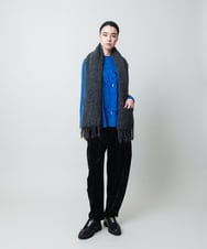 RHKAF32430 HIROKO KOSHINO(ヒロココシノ) 刺繍ロゴモックネックチュニック/日本製/洗える ブラック