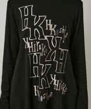 RHKAF32430 HIROKO KOSHINO(ヒロココシノ) 刺繍ロゴモックネックチュニック/日本製/洗える ブラック