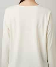 RHKAF33330 HIROKO KOSHINO(ヒロココシノ) フロッキーロゴジャージープルオーバー/日本製/洗える アイボリー