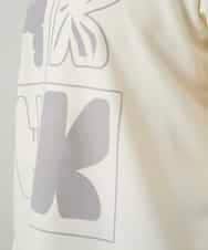 RHKAF33330 HIROKO KOSHINO(ヒロココシノ) フロッキーロゴジャージープルオーバー/日本製/洗える アイボリー