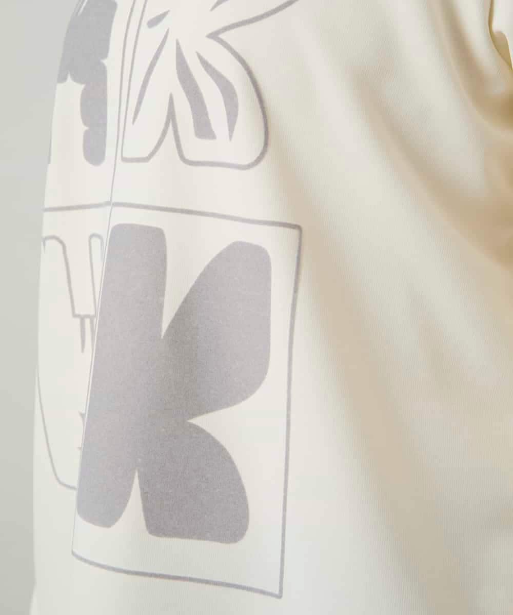 RHKAF33330 HIROKO KOSHINO(ヒロココシノ) フロッキーロゴジャージープルオーバー/日本製/洗える アイボリー