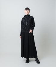 RHKAF45360 HIROKO KOSHINO(ヒロココシノ) オフタートルジャカードニットプルオーバー/日本製 ブラック