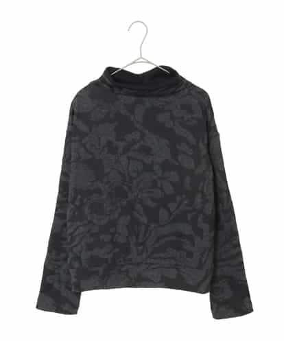 RHKAF45360 HIROKO KOSHINO オフタートルジャカードニットプルオーバー/日本製