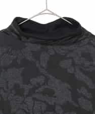 RHKAF45360 HIROKO KOSHINO(ヒロココシノ) オフタートルジャカードニットプルオーバー/日本製 ブラック